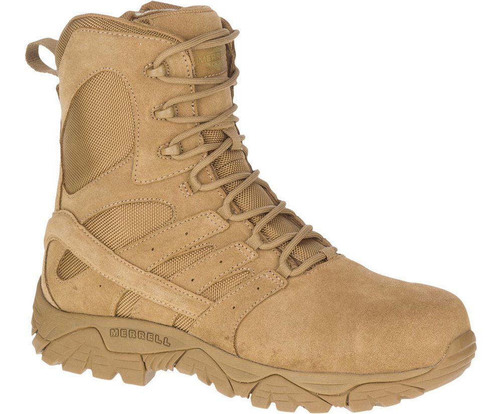 Kozaki Merrell Męskie Khaki - Moab 2 8\" Defense Zip Comp Toe - 259734-ODV